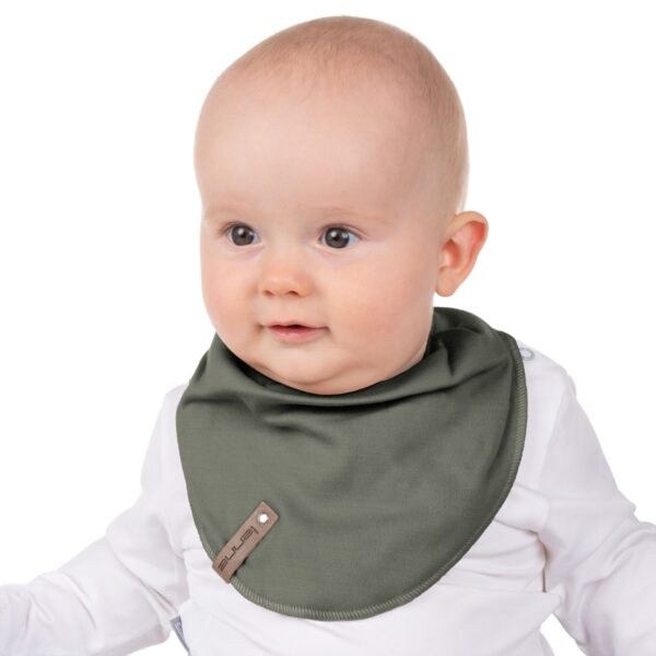 Children’s Merino Wool Neck Warmer – Khaki / Green