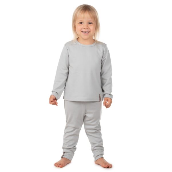 Children’s Merino Wool Pants – Grey - Image 2