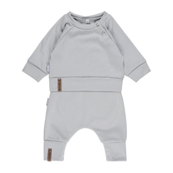 Children’s Merino Wool Top and Trousers Set – Grey - Image 2