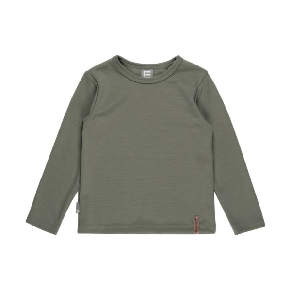 Children’s Merino Wool Top – Khaki / Green