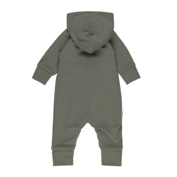 Cotton-Lined Merino Wool Baby Overall – Khaki - Image 3