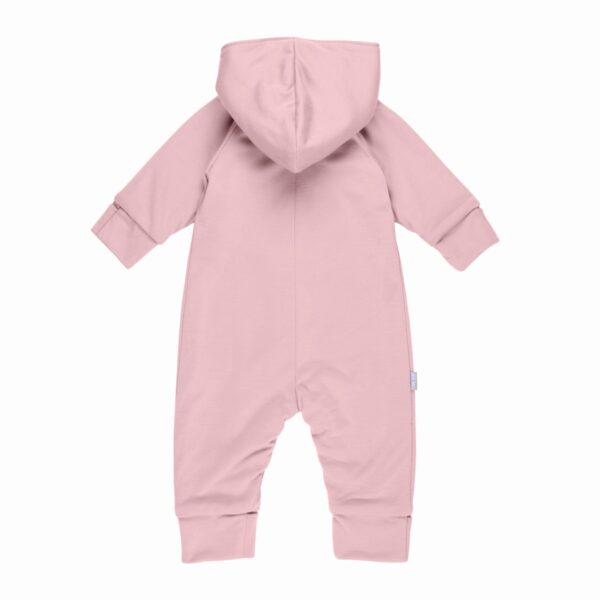 Cotton-Lined Merino Wool Baby Overall – Pink - Image 2