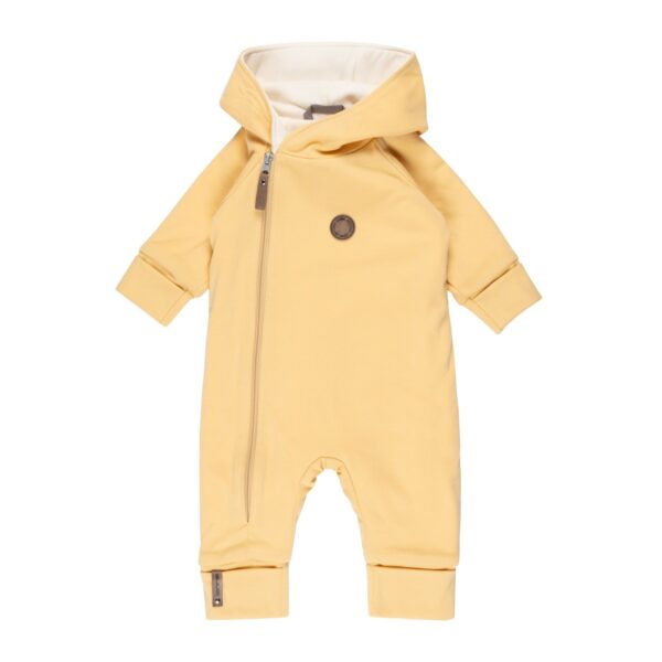 Cotton-Lined Merino Wool Baby Overall – Yellow