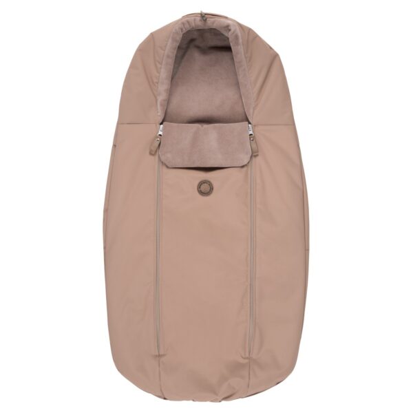 Down-Filled Baby Winter Footmuff – Brown / Beige, One Size