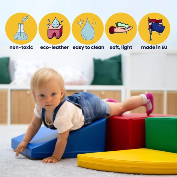 Soft Play Set Corner Climber - Earth Pastel - Image 5