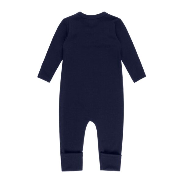 Merino Wool Baby Overall – Blue - Image 2