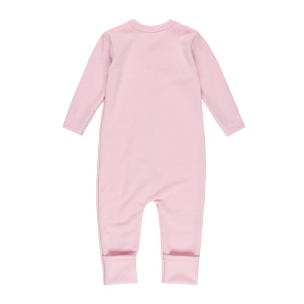 Merino Wool Baby Overall – Pink - Image 2