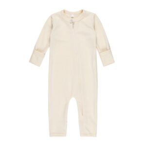 Merino Wool Baby Overall – White