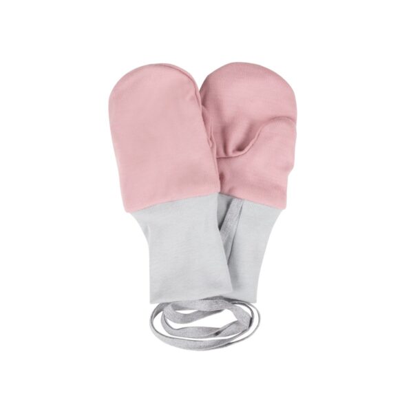 Pink Merino Wool Baby Mittens with Thumb