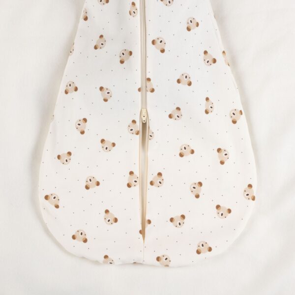 Baby Swaddle and Sleeping Bag 0.5 TOG – Beige / White - Image 4
