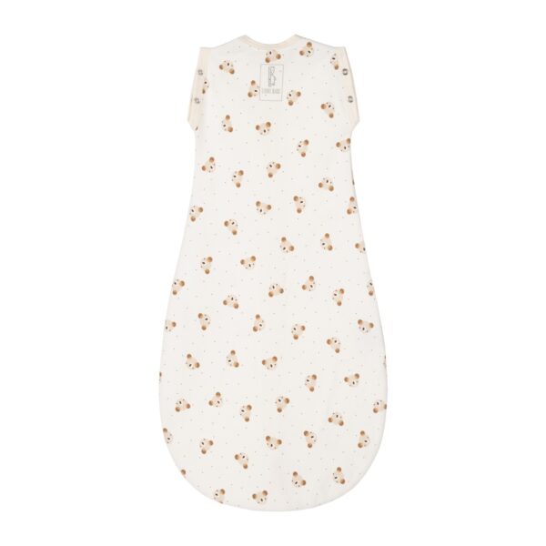 Baby Swaddle and Sleeping Bag 0.5 TOG – Beige / White - Image 3