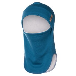 Tealblaue Merinowoll-Balaclava