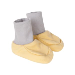 Gelb gefütterte Merinowoll-Baby-Booties